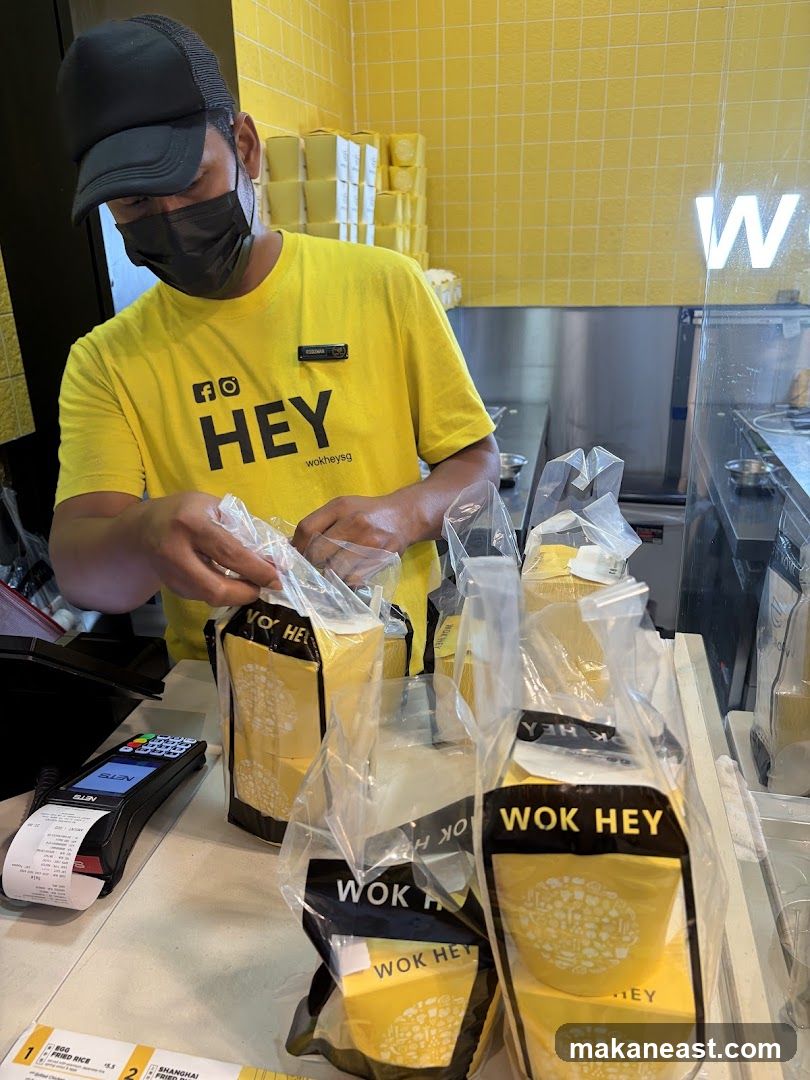 Staff preparing takeaway orders