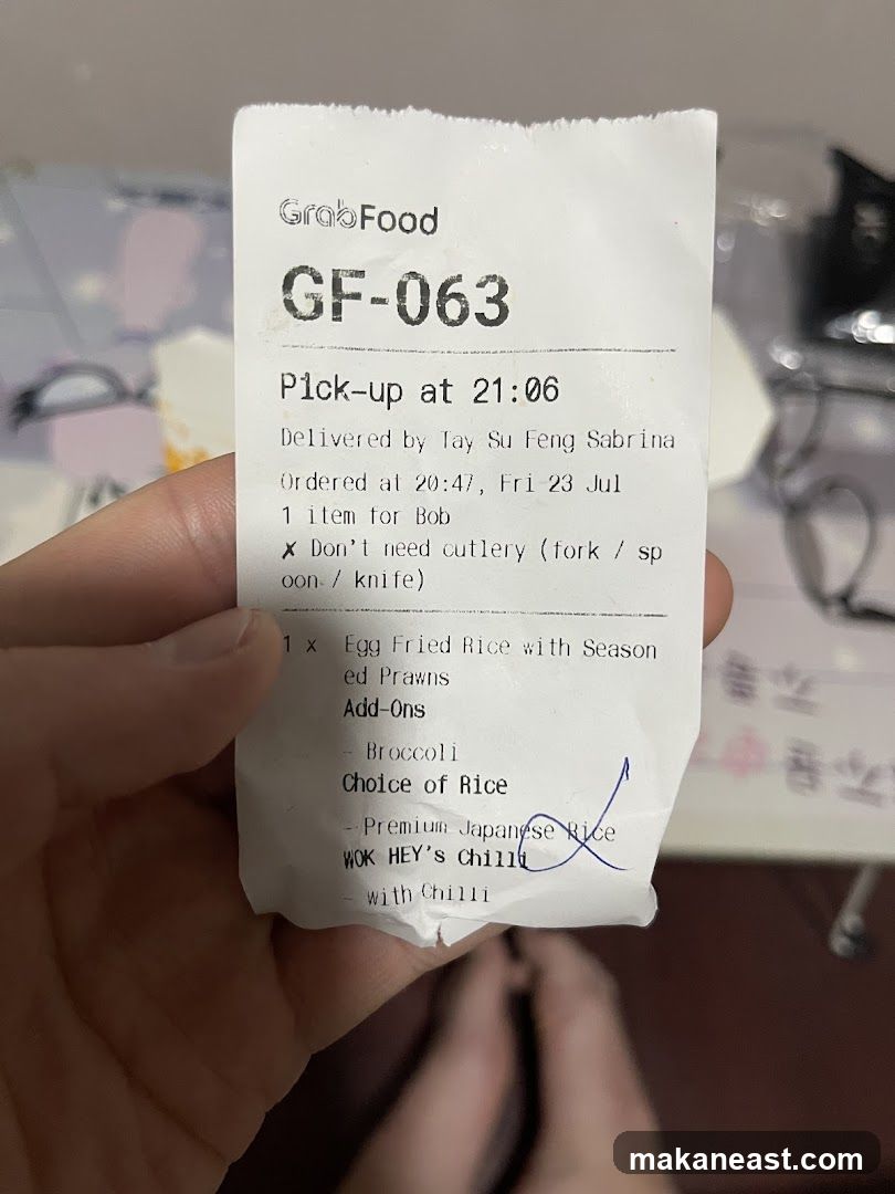GrabFood Order Receipt