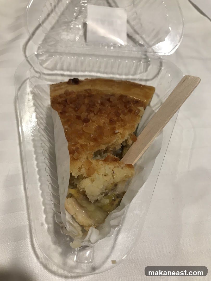 Slice of pie in a plastic container