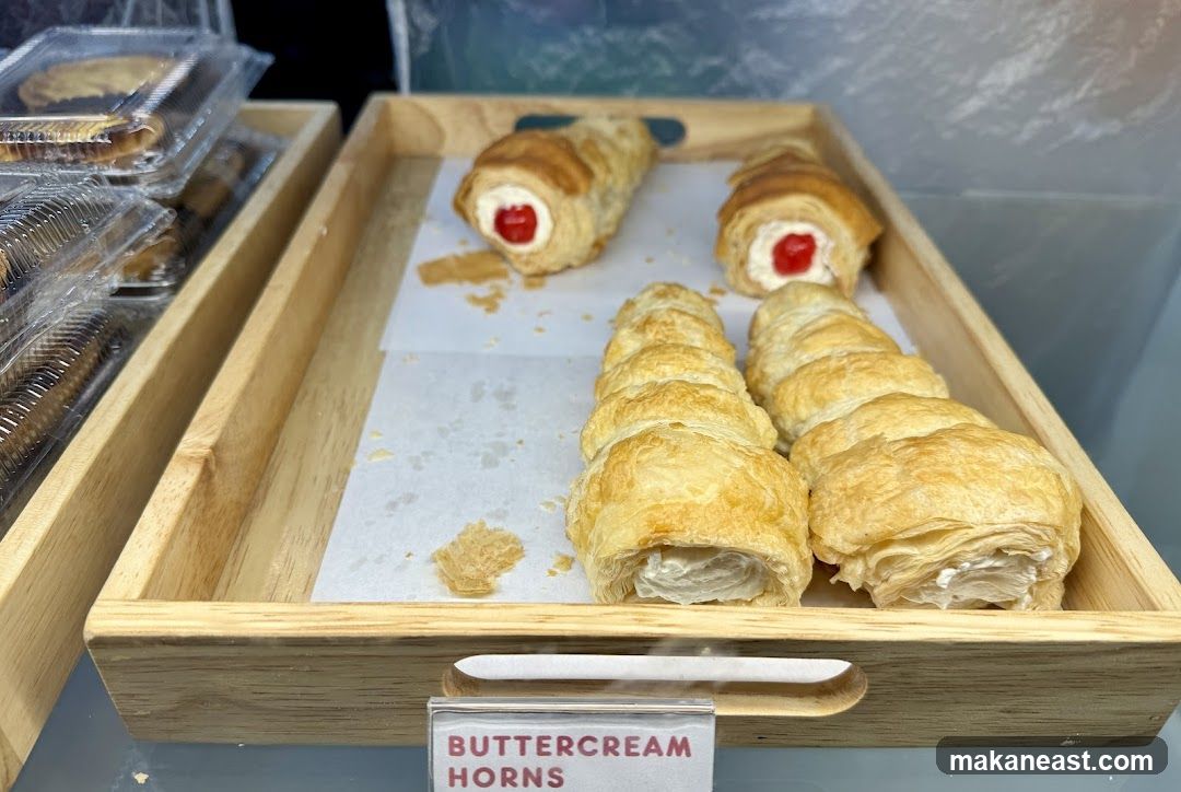 Pastries in a Display Case