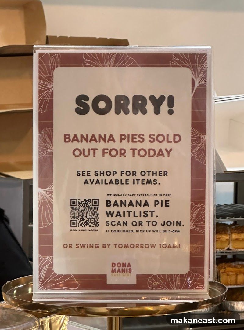 Sorry, Banana Pies Sold Out