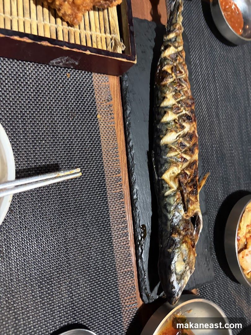 Grilled Mackerel and Side Dishes