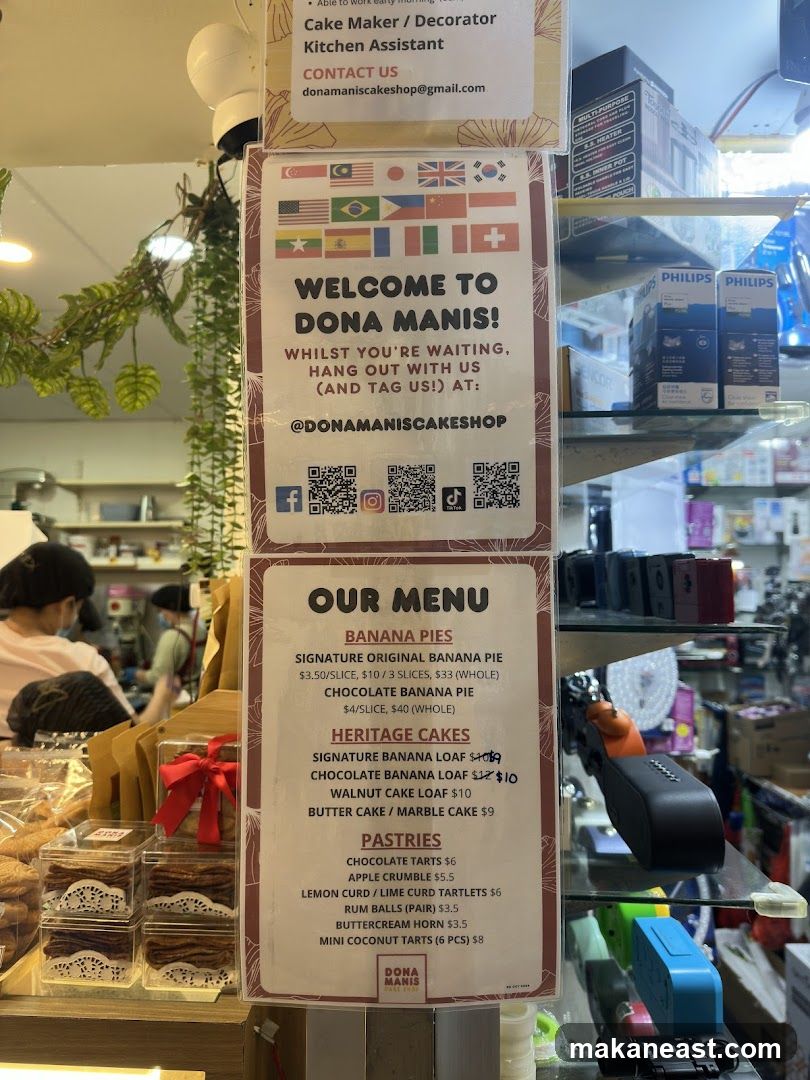 Dona Manis Menu