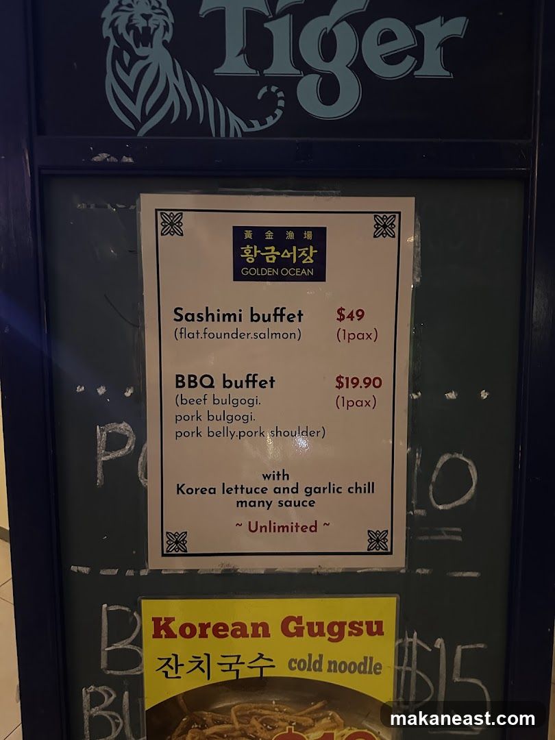 Golden Ocean Menu