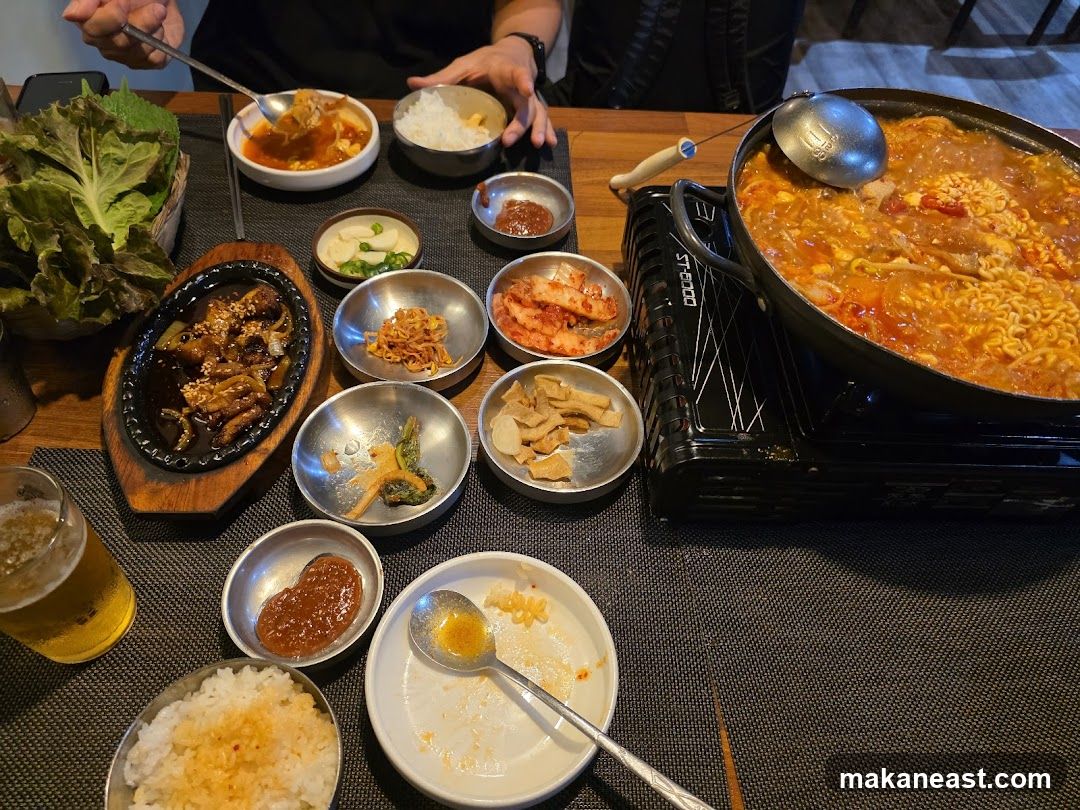 Korean Meal with Hot Pot