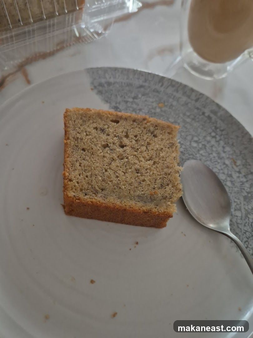 Slice of Banana Bread with Coffee