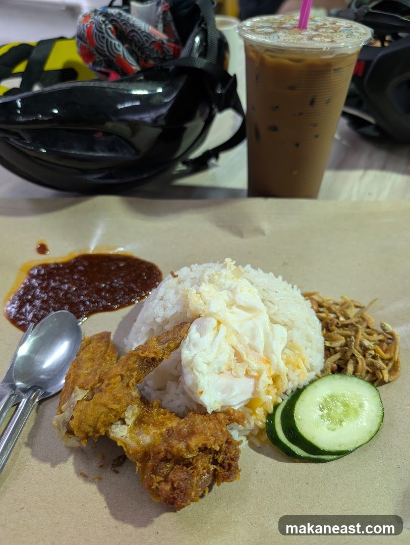 Nasi Lemak with Iced Coffee