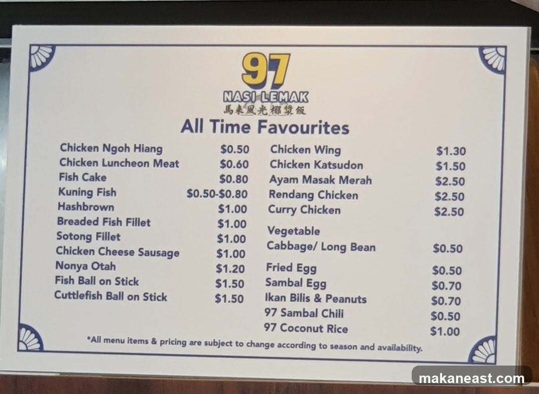 97 Nasi Lemak All Time Favourites