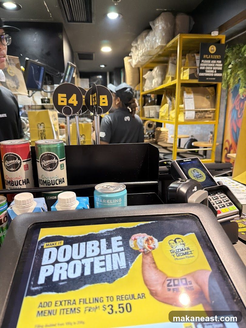 Counter with promotional display