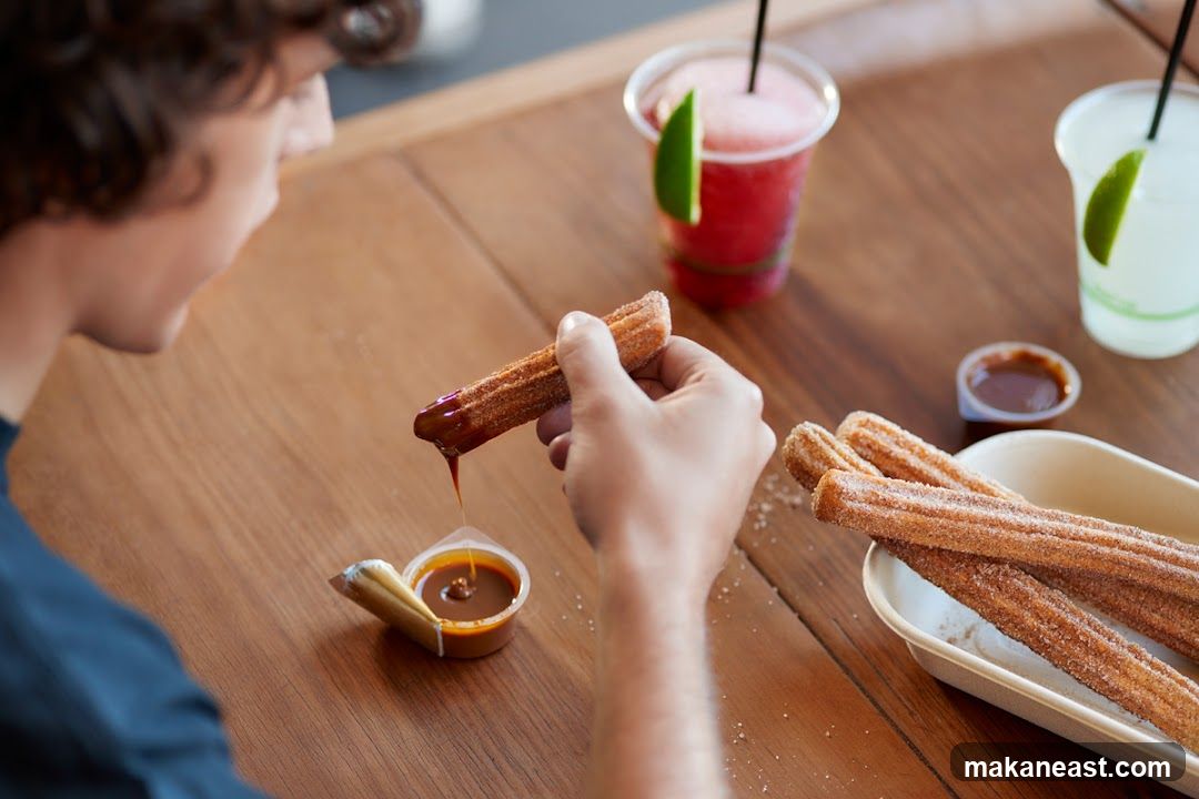 Churros with Caramel Dip