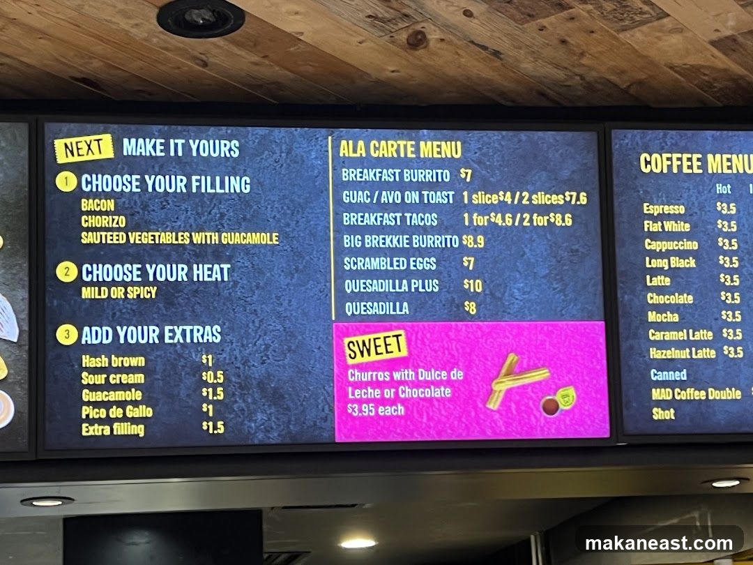 Make It Yours Menu