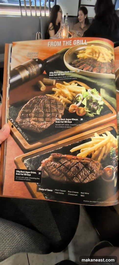 From The Grill Menu