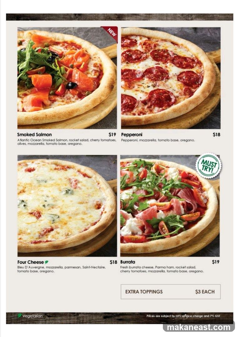 Pizza Menu
