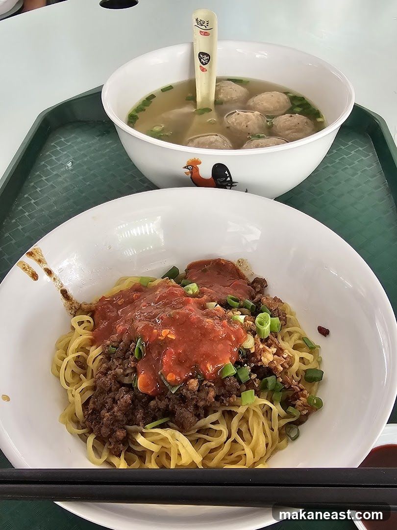 Noodles and Meatball Soup