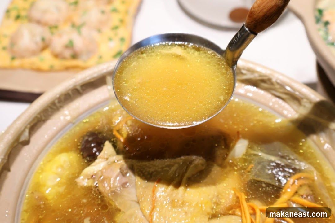 Soup being served