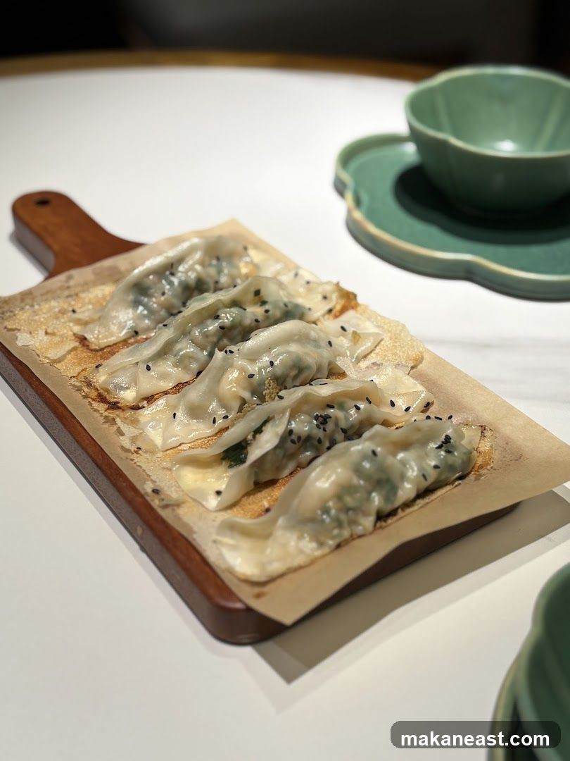 Dumplings on a Wooden Board