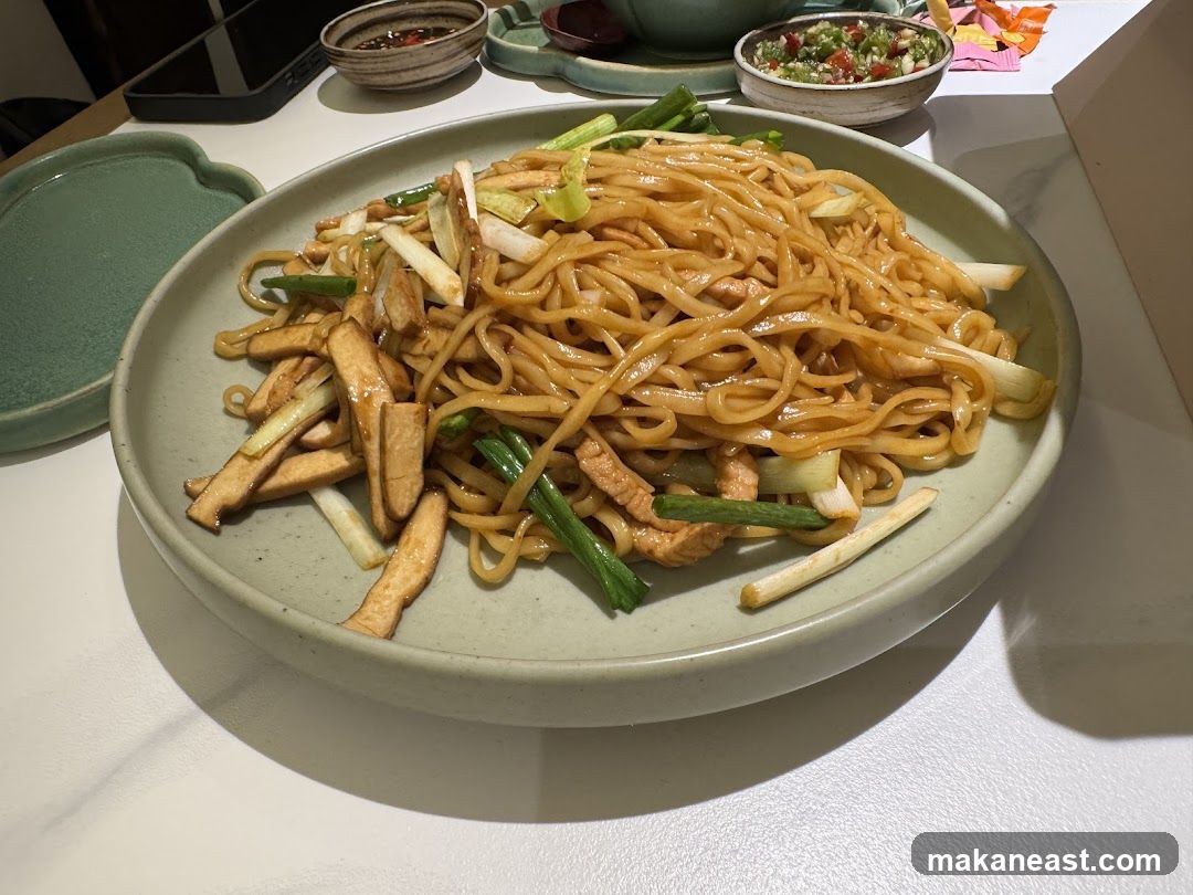 Noodles with Tofu and Scallions