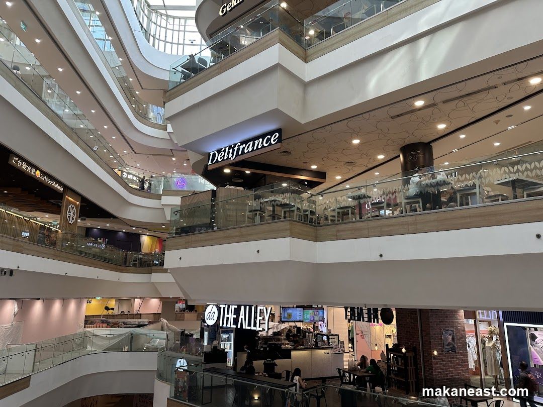 Interior of a multi-level shopping mall