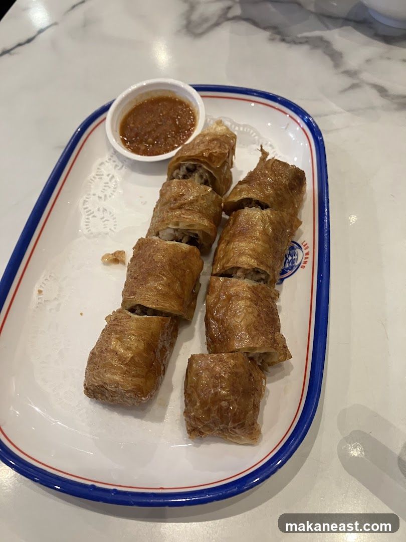 Fried Bean Curd Rolls with Dipping Sauce