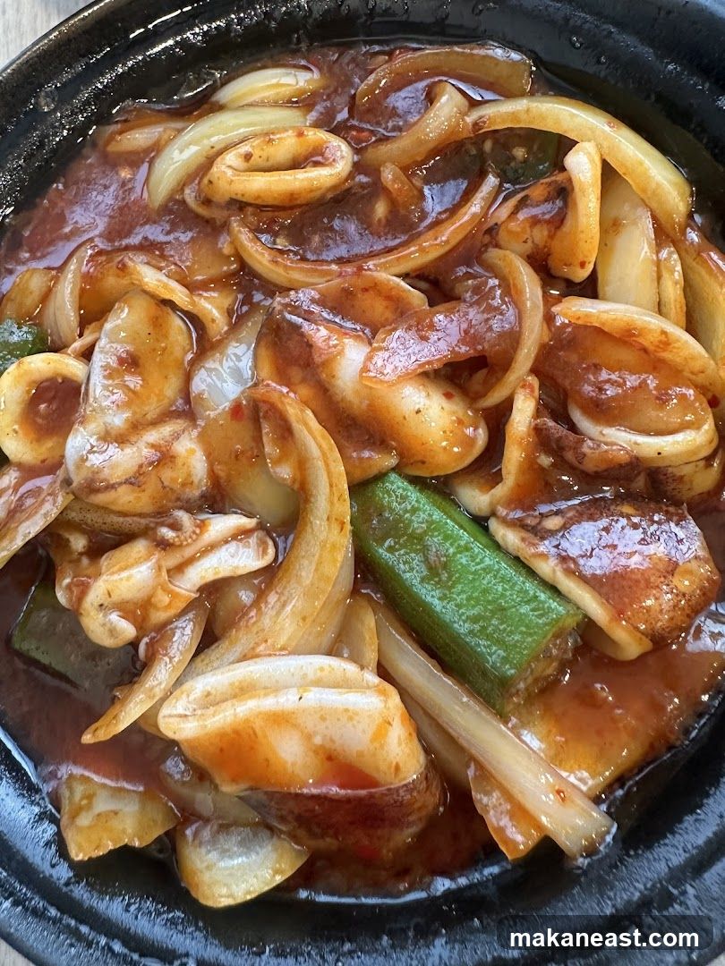 Squid with Onions and Okra