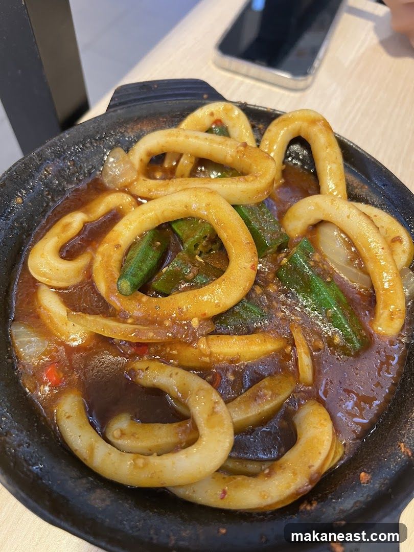 Sizzling Squid with Okra
