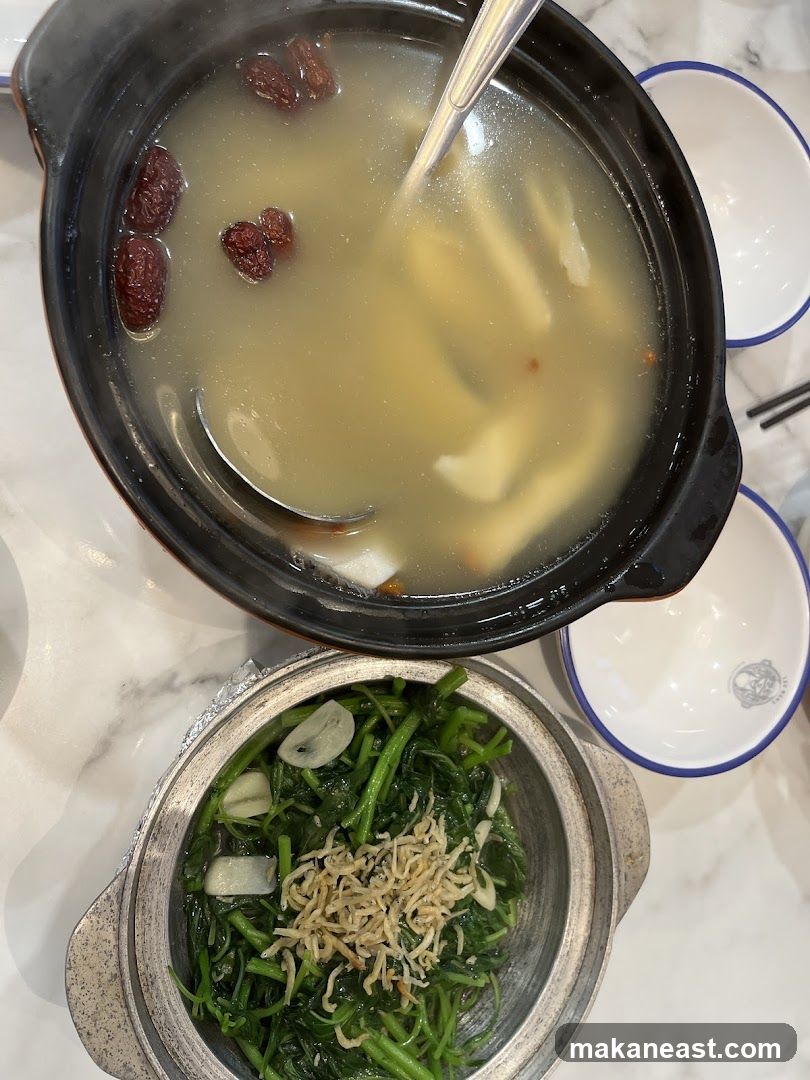 Soup and Stir-fried Greens