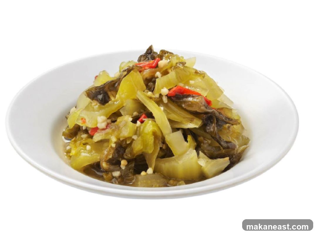 Pickled Mustard Greens with Chili