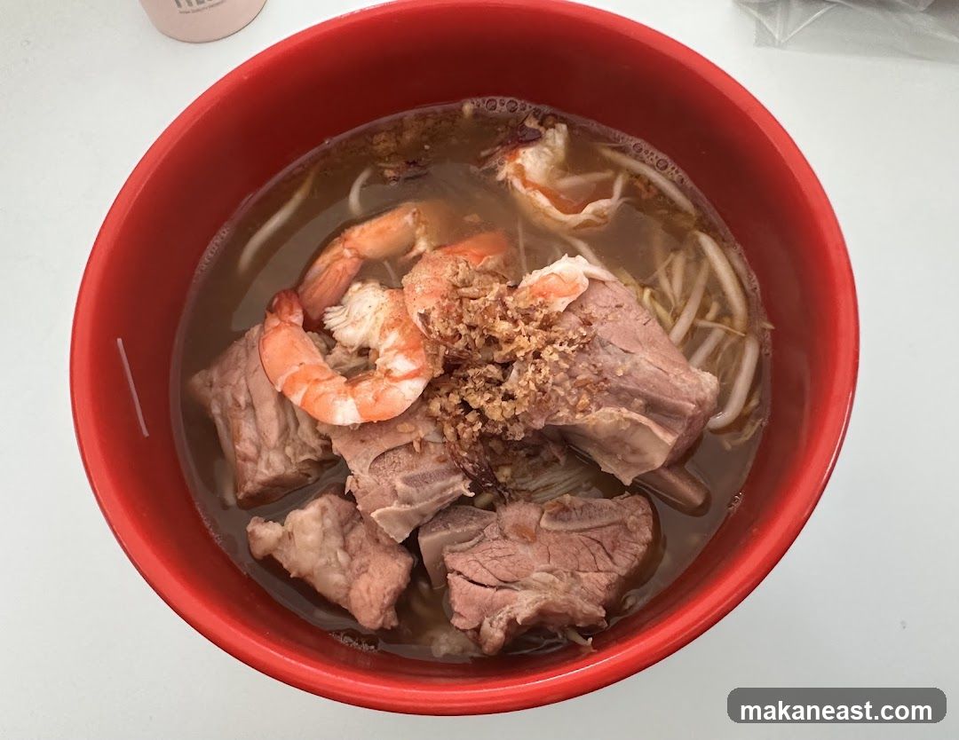 Pork Ribs and Shrimp Noodle Soup