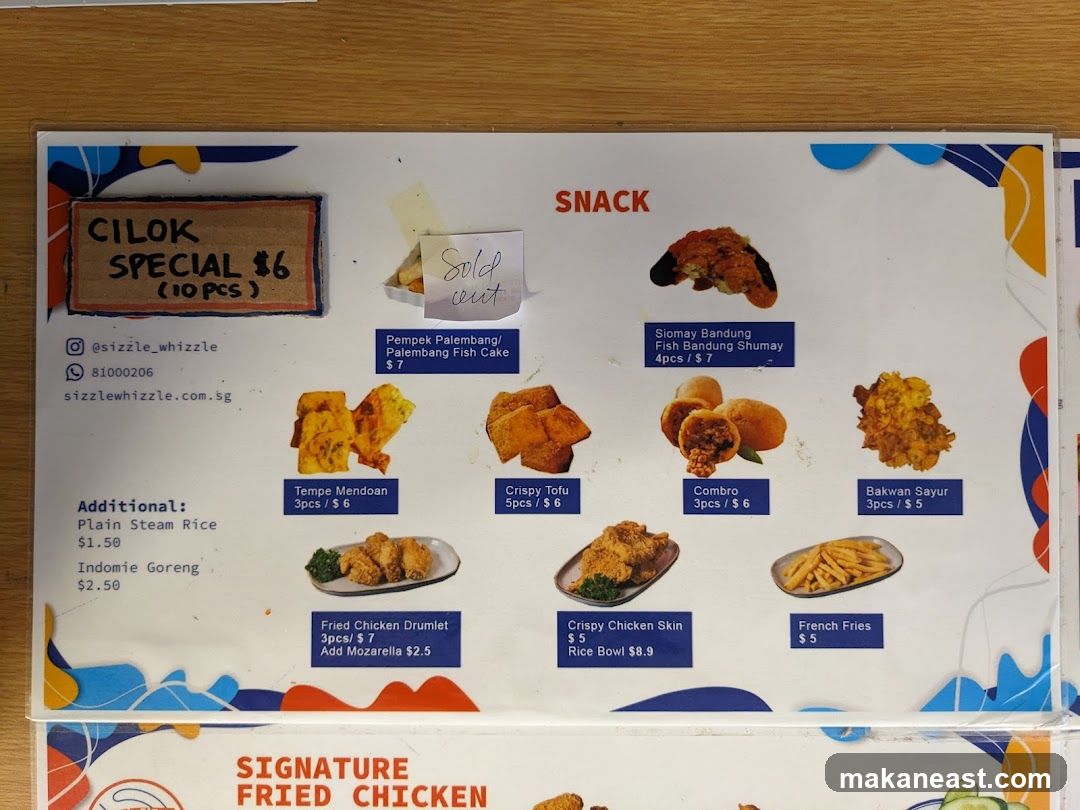 Snack Menu