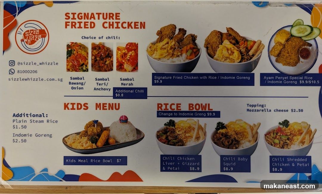 Signature Fried Chicken Menu