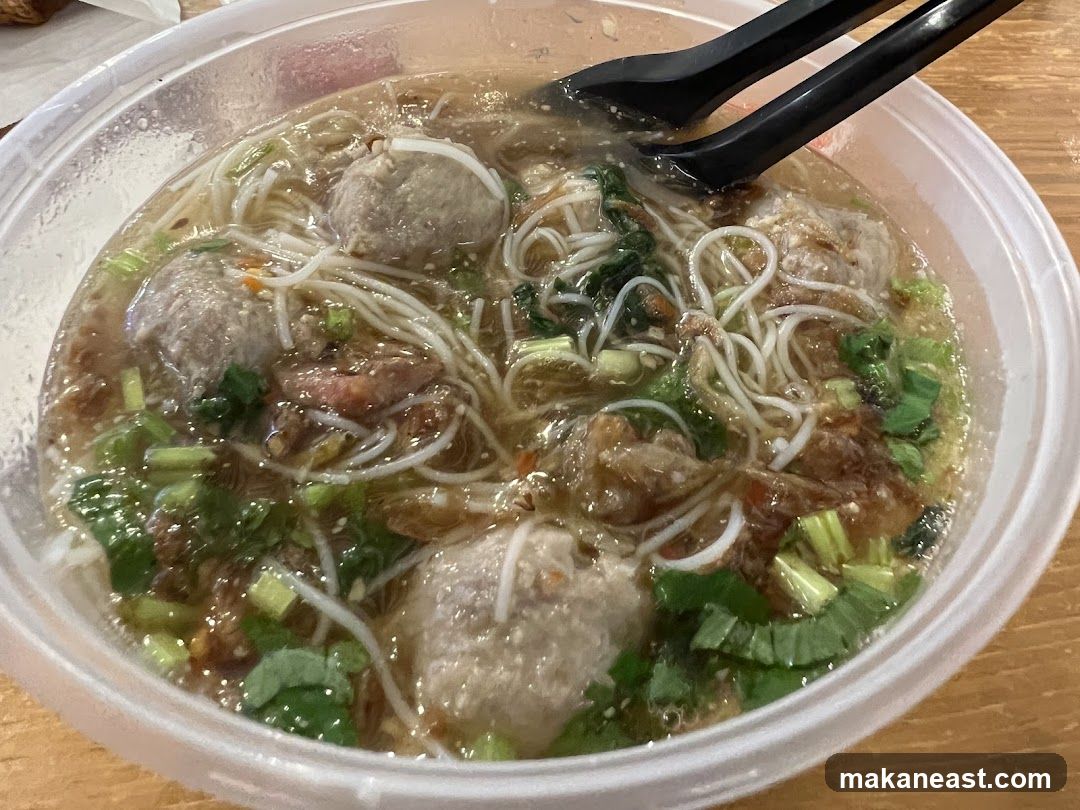 Noodle Soup with Meatballs