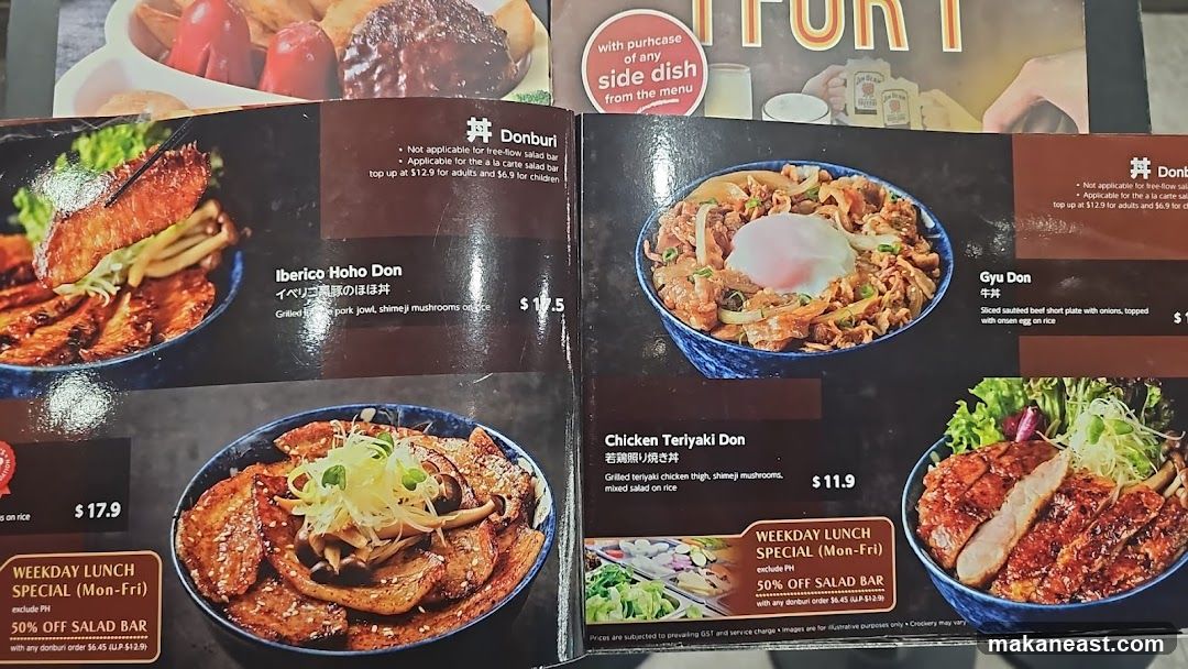 Donburi Menu