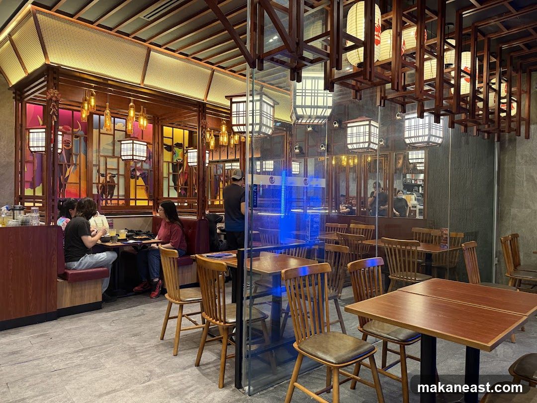 Restaurant Interior with Japanese Lanterns