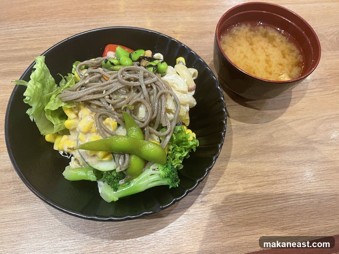 Soba Noodle Salad with Miso Soup
