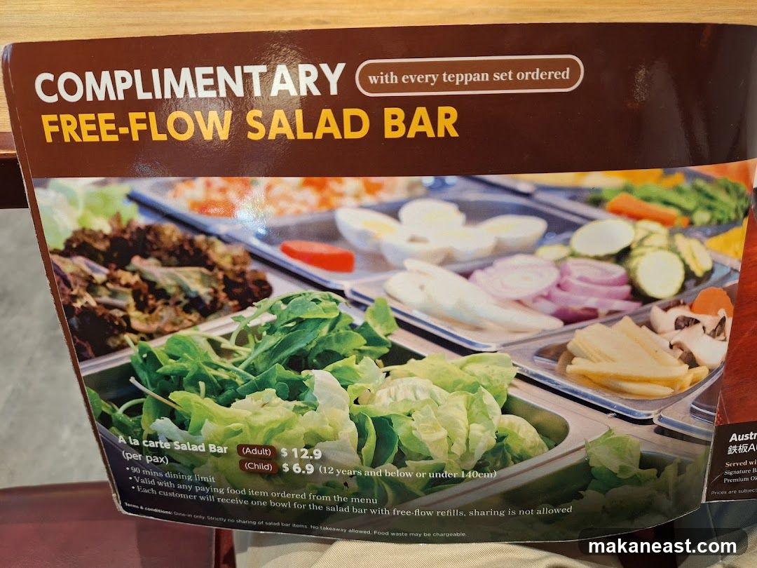 Complimentary Free-Flow Salad Bar