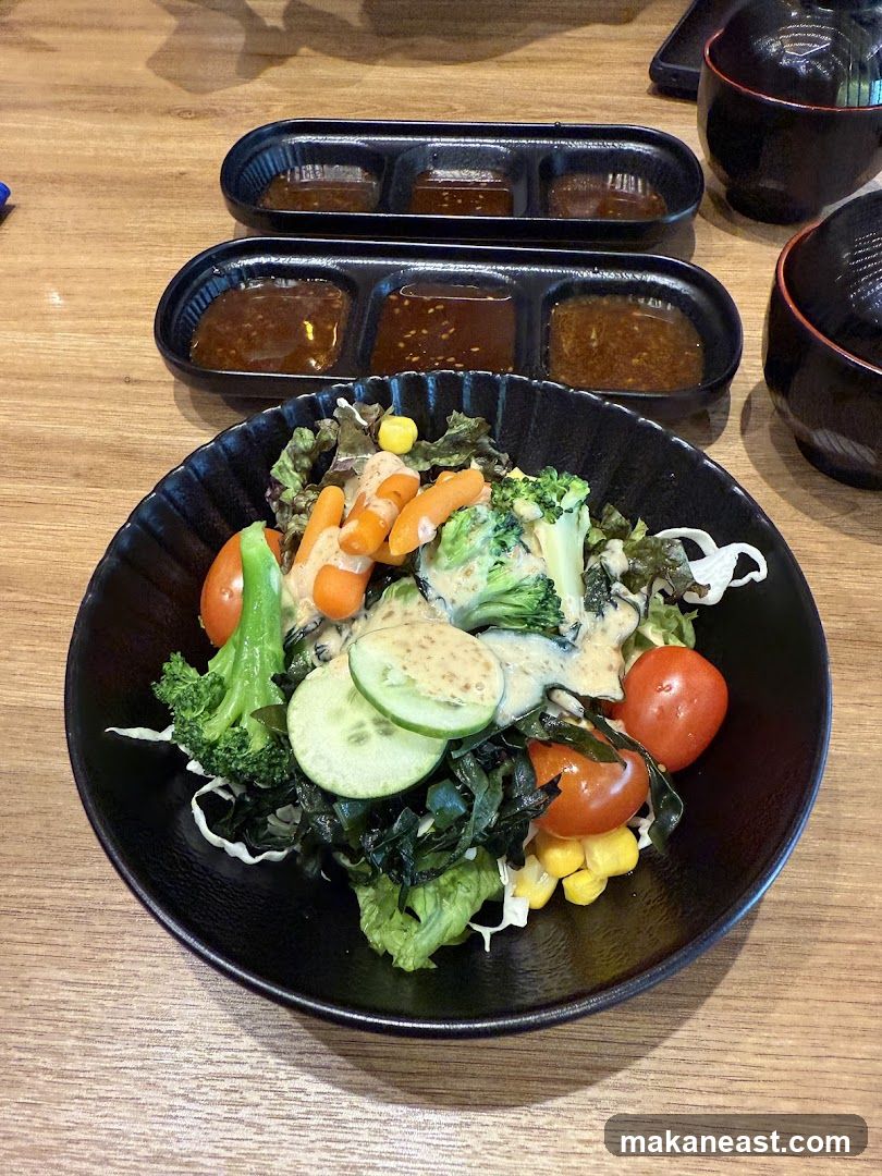 Salad with Dipping Sauces