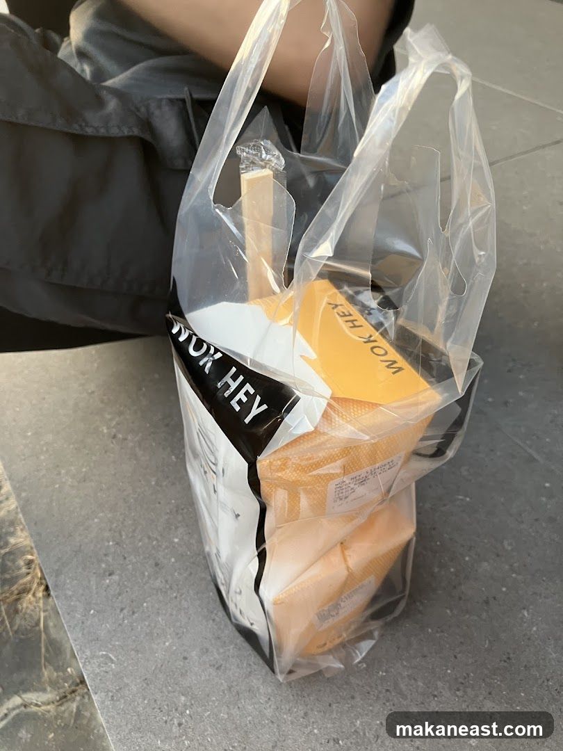Takeout Bag with Food Containers
