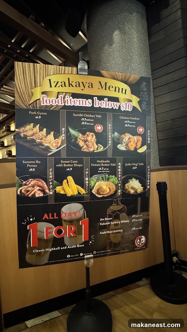 Izakaya Menu