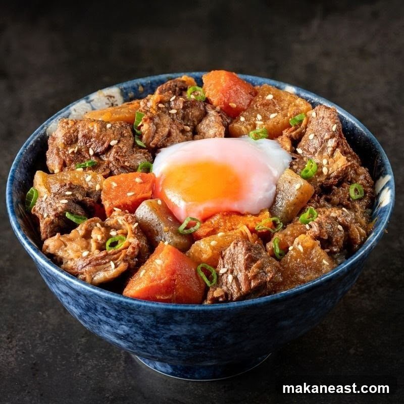 Beef and Vegetable Bowl with Egg