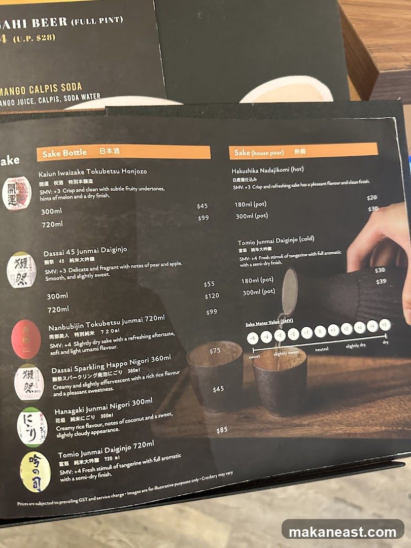 Sake Menu
