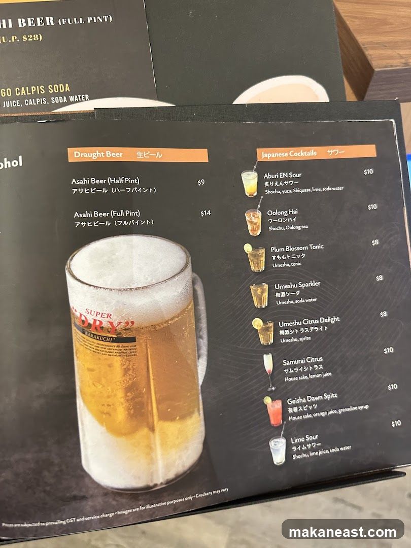 Draught Beer and Japanese Cocktails