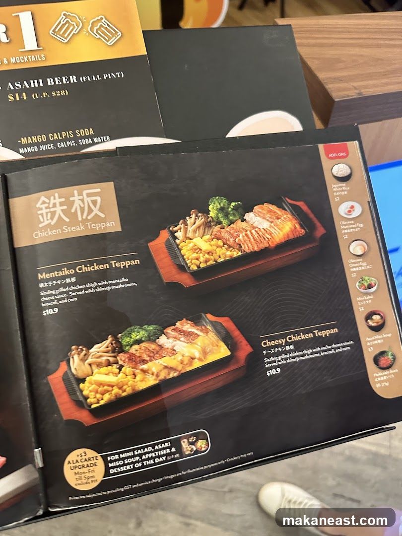 Chicken Steak Teppan Menu