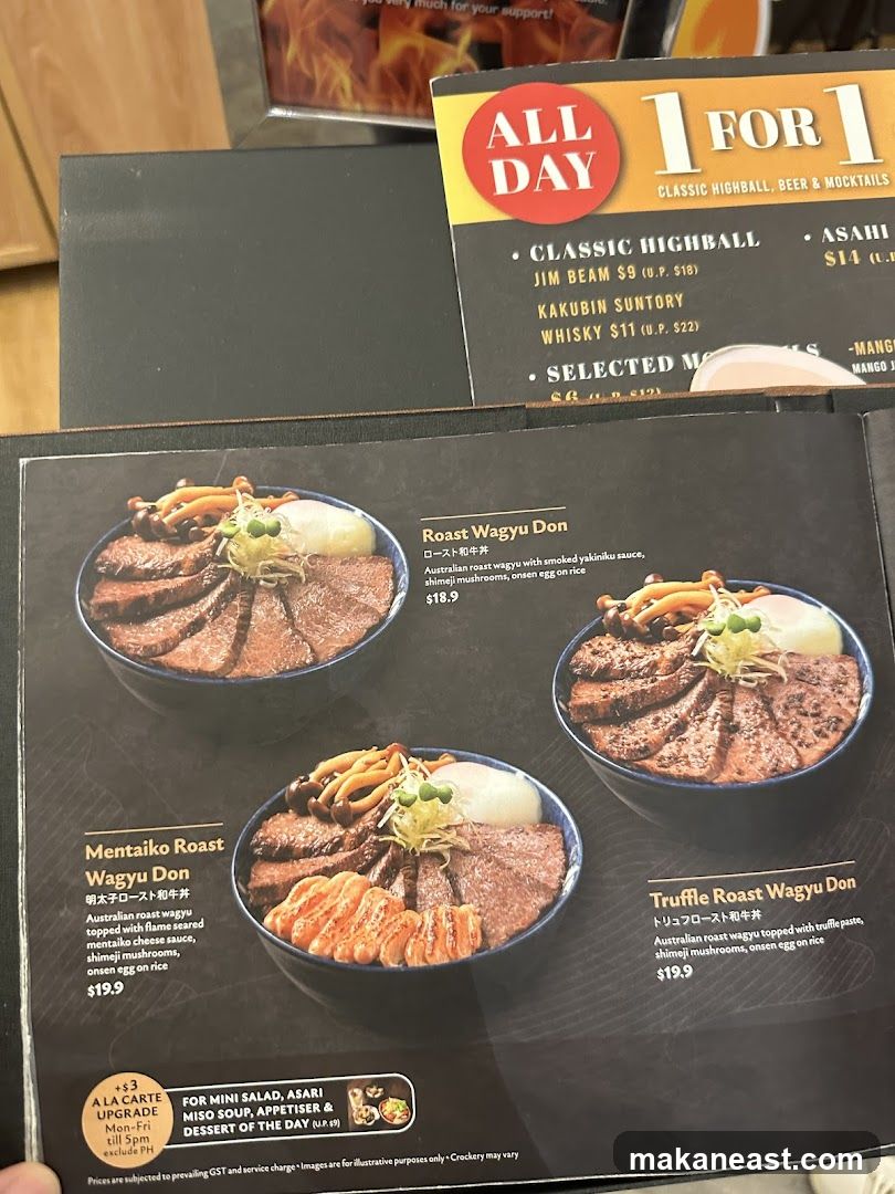Wagyu Don Menu