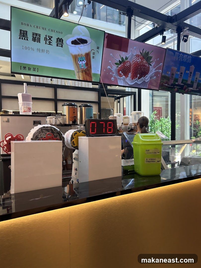Boba Tea Shop Counter