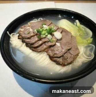 Noodle Soup with Sliced Beef