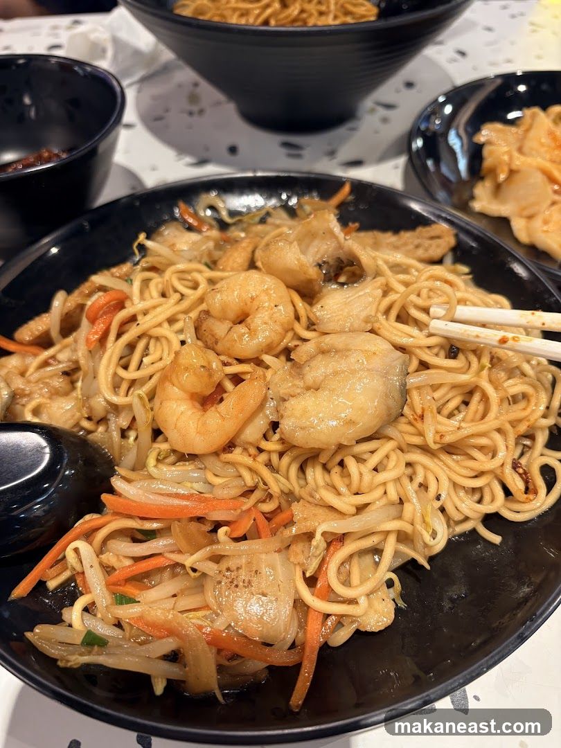 Noodles with Shrimp and Vegetables