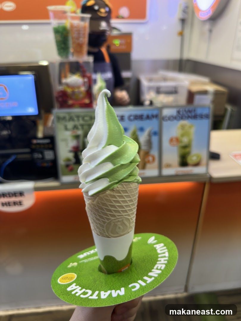 Matcha Ice Cream Cone