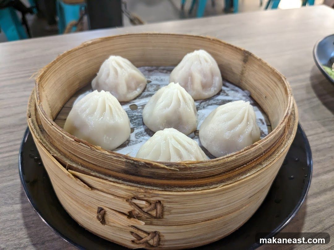 Soup Dumplings in a Steamer Basket