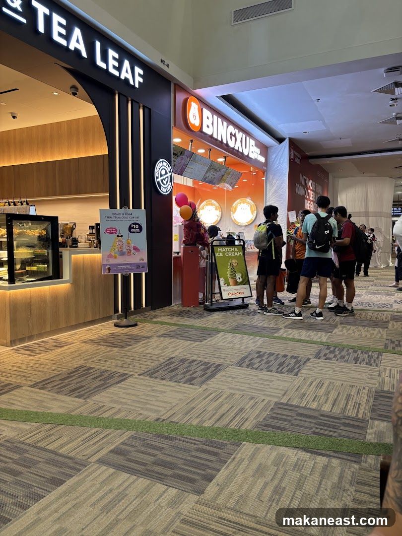 Tea Leaf and Bingxue storefronts
