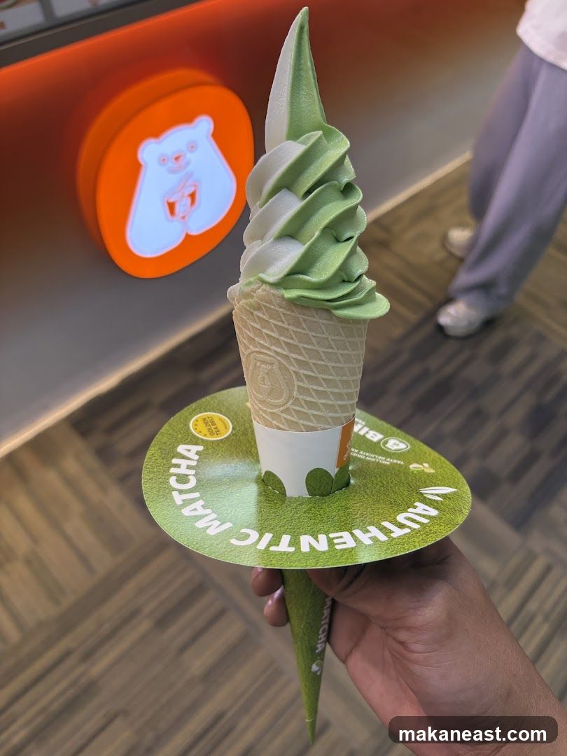 Matcha Soft Serve Ice Cream